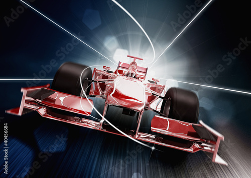 Illustration: 3d render, formula one car concept 3d render, formula one car concept