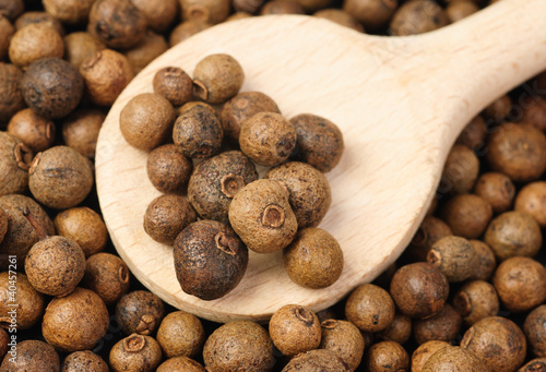 Photo: Background texture of whole allspice(jamaica pepper) Background texture of whole allspice(jamaica pepper)