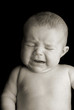 A baby crying.