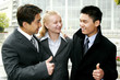 A group of business people happy with their achievements. 