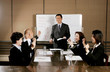 Business man and women rejoicing their success. 