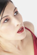 Portrait of a woman with makeup.