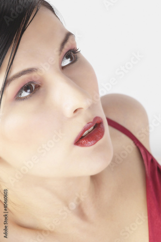 Photo: Portrait of a woman with makeup. Portrait of a woman with makeup.