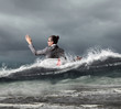 Businesswoman and weather