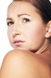 Close-up of a woman's face.