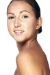 Foto: Woman smiling at the camera. Woman smiling at the camera.