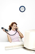 Businesswoman talking on the phone.