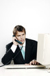 Businessman talking on the phone.