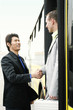 Businessman greeting his client.