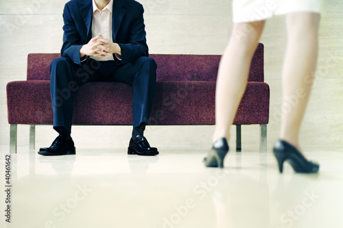 Photo: Businessman and businesswoman. Businessman and businesswoman.