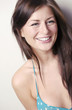 Woman laughing.