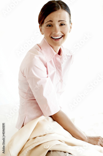 Photo: Businesswoman smiling at the camera. Businesswoman smiling at the camera.