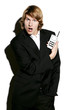 Businessman holding a handphone.