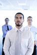 Businessmen posing for the camera.