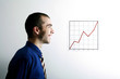 Businessman happy with the progress.