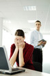 Businesswoman crying.