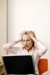 Photo: Frustrated businesswoman screaming. Frustrated businesswoman screaming.