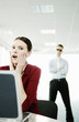 Photo: Businesswoman in shock. Businesswoman in shock.