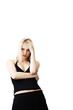 Photo: Sexy businesswoman posing for the camera. Sexy businesswoman posing for the camera.