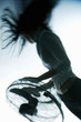 Photo: Strong wind from the fan blowing woman's hair. Strong wind from the fan blowing woman's hair.