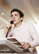 Boy giving speech.