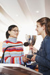 Girl receiving her award.