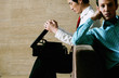 Foto: Businessmen waiting to be interviewed. Businessmen waiting to be interviewed.