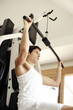 Man working out in gym