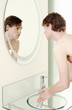 Man washing his hands