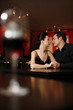 Couple about to kiss