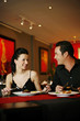Couple having dinner in a restaurant