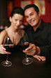 Couple proposing a toast