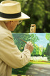 Photo: Senior man drawing Senior man drawing