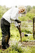 Woman gardening in the garden