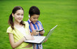 Children with gadgets