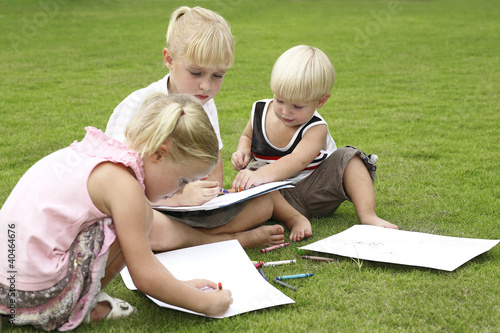 Photo: Children drawing Children drawing