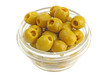 Green olives in a bowl Green olives in a bowl