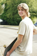 Young man with skateboard