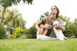Young man playing the guitar