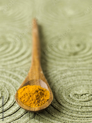 Photo: Turmeric in spoon Turmeric in spoon