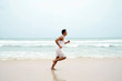 Man jogging on the beach