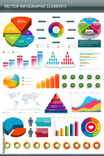 Vector: Infographics collection. Information graphics design elements Infographics collection. Information graphics design elements