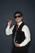Businessman smoking a cigar