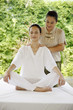 Woman enjoying a body massage