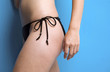 Woman in black panties