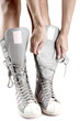 Photo : Woman in grey boots Woman in grey boots