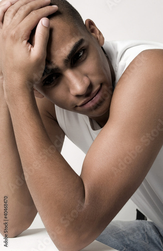 Photo: Man thinking Man thinking