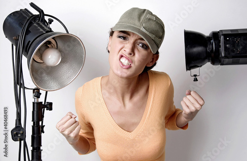 Foto: Woman showing her frustration Woman showing her frustration
