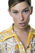Woman staring at the camera