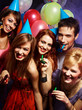 Happy friends on a party